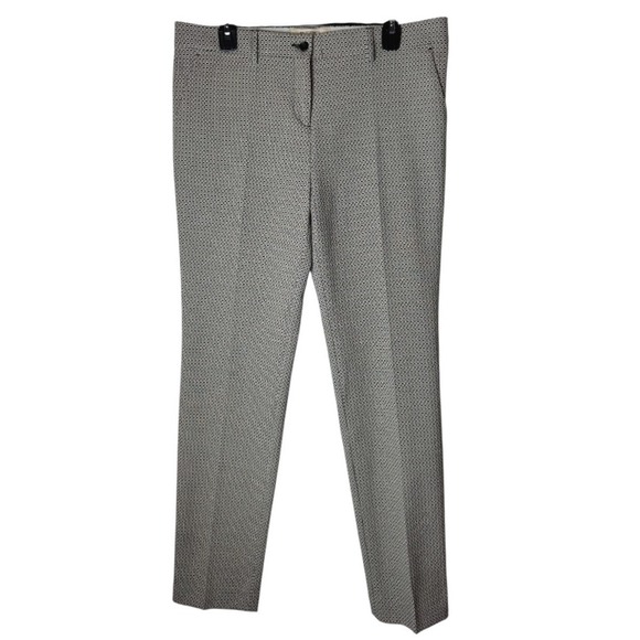 Etro Pants - Etro Pants Women 10 Black Ivory Jacquard Geometric Print Trousers Luxury Preppy‎